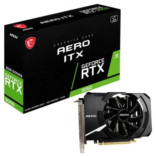 MSI GeForce RTX 3050 Aero ITX 8G Gaming Ekran Kartı