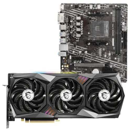MSI GeForce RTX 3060 Ti GAMING Z TRIO 8G LHR Ekran Kartı + MSI B550M-A PRO Anakart Bundle