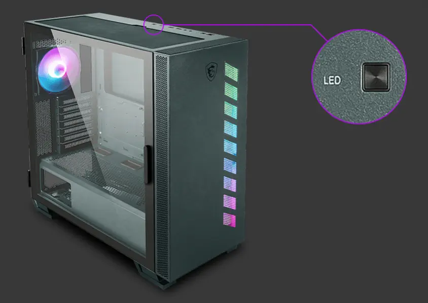 MSI MAG Vampiric 300R Midnight Green ATX Mid-Tower Gaming Kasa