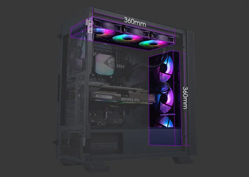 MSI MAG Vampiric 300R Midnight Green ATX Mid-Tower Gaming Kasa