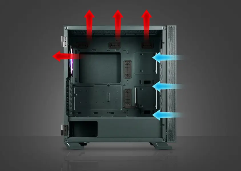 MSI MAG Vampiric 300R Midnight Green ATX Mid-Tower Gaming Kasa