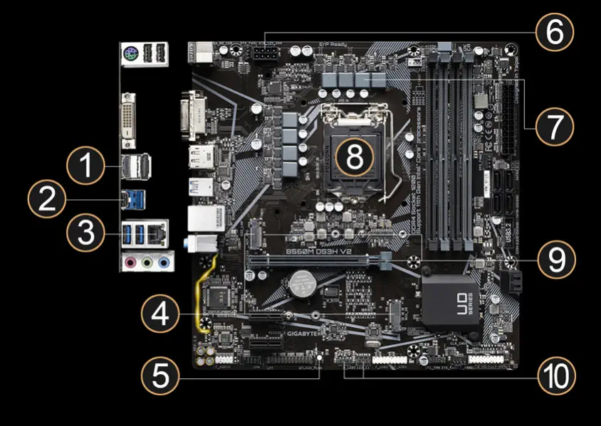 Gigabyte B560M D3SH V2 Gaming Anakart