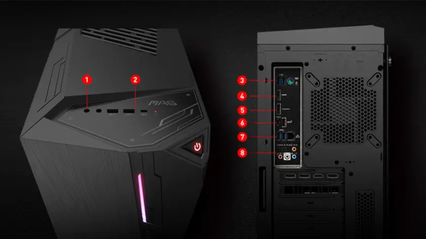 MSI MAG Codex X5 10SC-830EU Gaming Masaüstü Bilgisayar