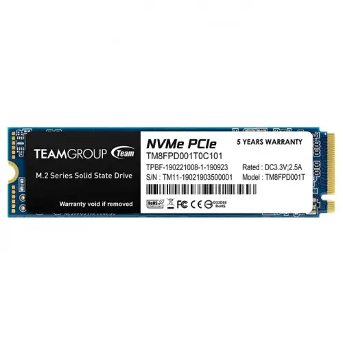 Team MP33 Pro 2400/2100MB/s 512 GB NVMe PCIe M.2 SSD Disk