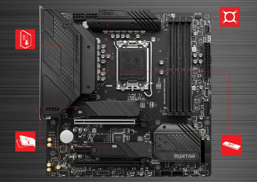 MSI MAG B660M MORTAR DDR4 Gaming Anakart