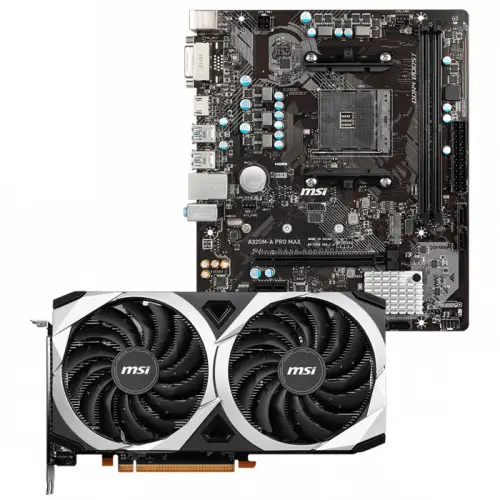 MSI Radeon RX 6600 XT MECH 2X 8G OC Ekran Kartı + MSI A320M-A Pro Max Anakart Bundle