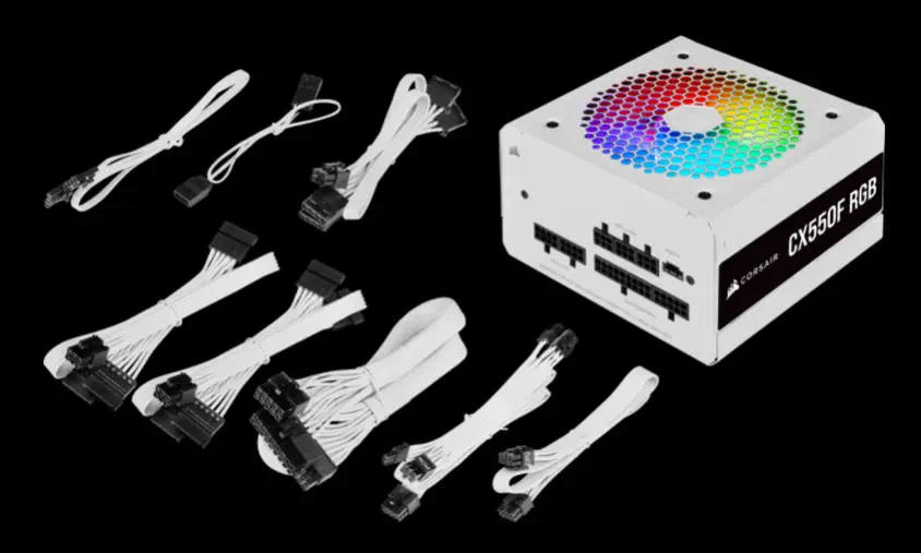 Corsair CX550F RGB White CP-9020225-EU 550W Full Modüler Power Supply