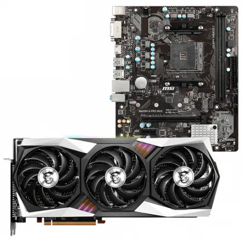 MSI Radeon RX 6800 XT GAMING X TRIO 16G Ekran Kartı + MSI B450M-A PRO MAX Anakart Bundle