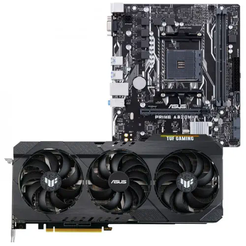 Asus TUF-RTX3060-O12G-V2-GAMING Ekran Kartı + Asus Prime A320M-F Anakart Bundle