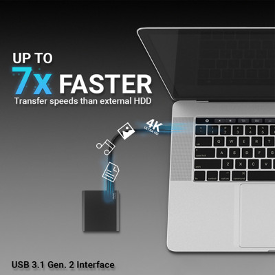PNY Pro Elite Yeşil 500GB USB 3.1 Gen2 Type-C Taşınabilir SSD Disk