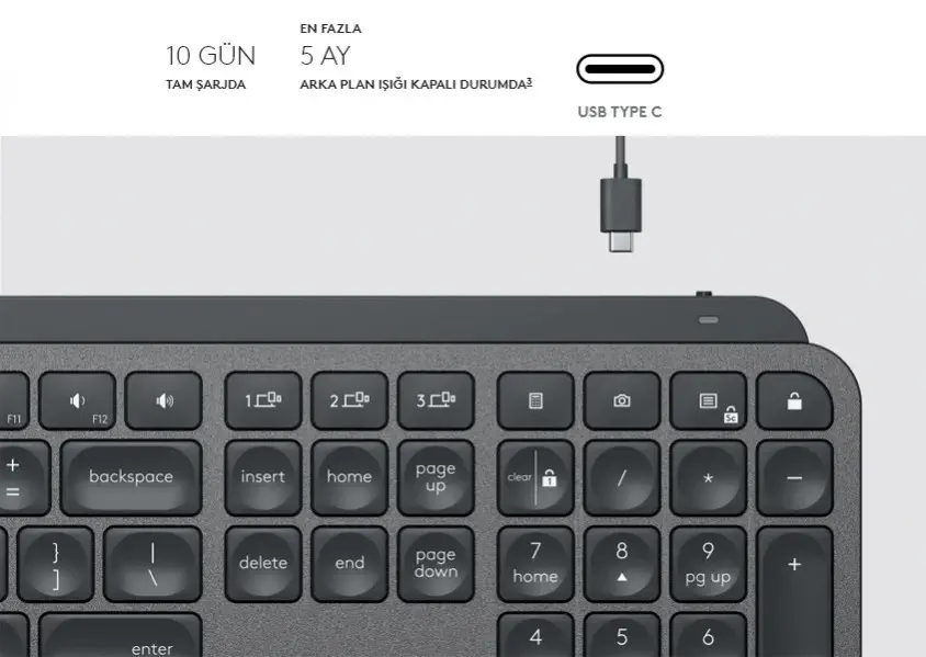 Logitech MX Keys 920-010087 Kablosuz Klavye