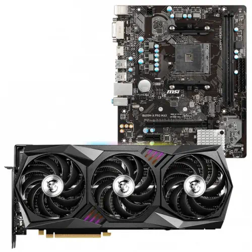 MSI GeForce RTX 3070 Ti GAMING X TRIO 8G Ekran Kartı + MSI B450M-A PRO MAX Anakart Bundle