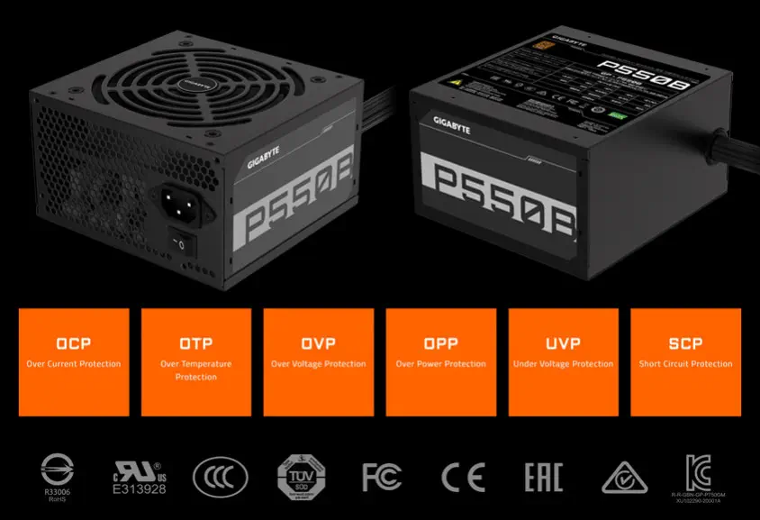 Gigabyte P550B GP-P550B 550W Power Supply 