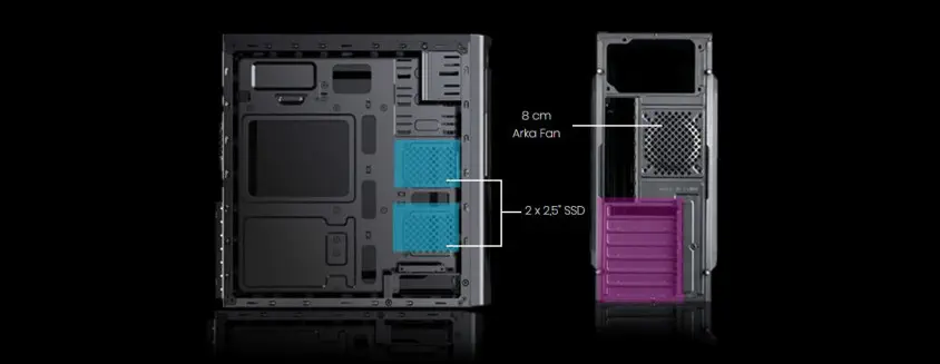 Vento VS115F 350W Micro ATX  Mini Kasa