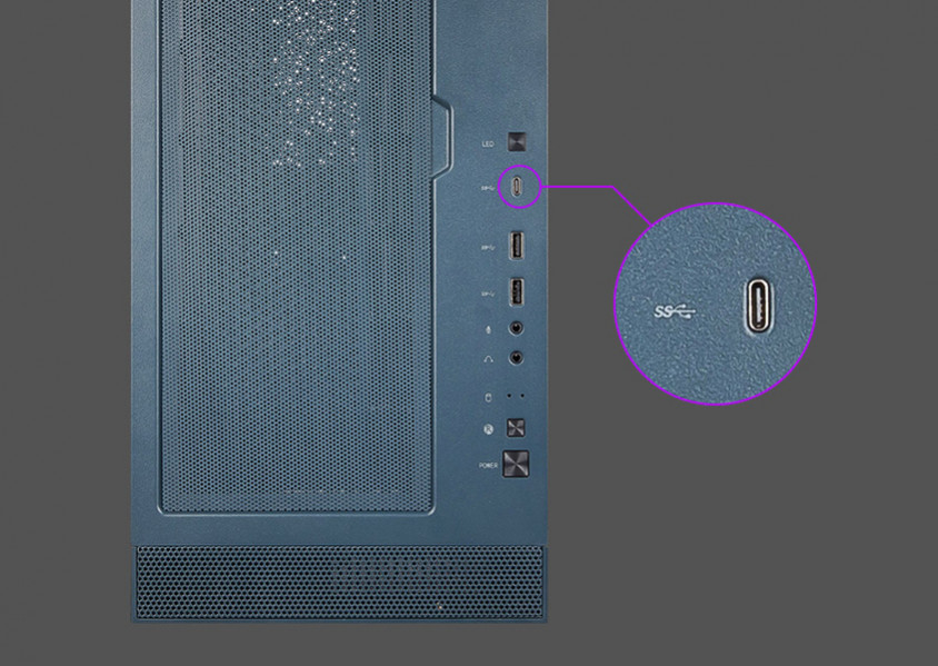 MSI MAG Vampiric 300R Pacific Blue ATX Mid-Tower Gaming Kasa