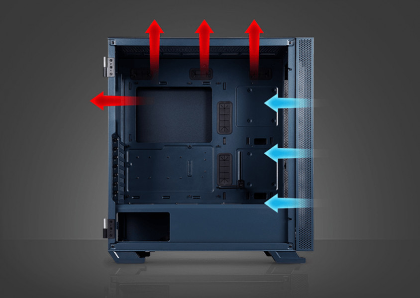 MSI MAG Vampiric 300R Pacific Blue ATX Mid-Tower Gaming Kasa
