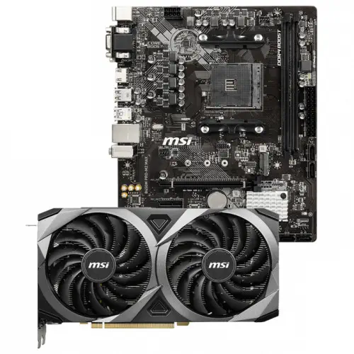MSI GeForce RTX 3070 Ventus 2X 8G OC LHR Ekran Kartı + MSI B450M PRO-M2 MAX Anakart Bundle