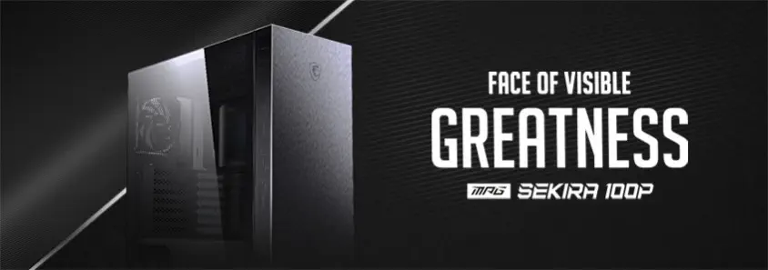 MSI MPG Sekira 100P E-ATX Mid-Tower Gaming Kasa