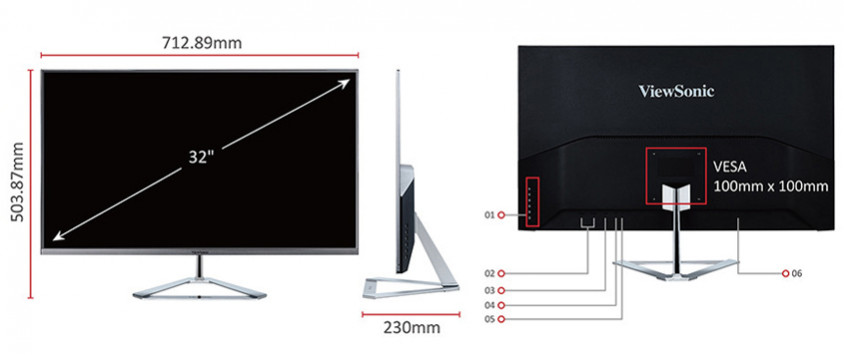 Viewsonic VX3276-2K-MHD 31.5” WQHD Gaming Monitör