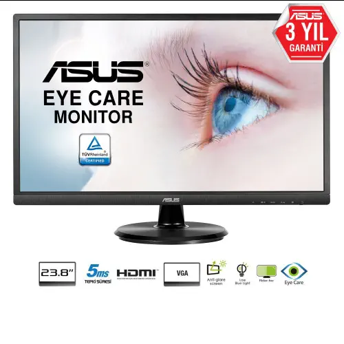 Asus VA249HE 5MS HDMI/DSUB Eye Care 23.8″ FullHD Monitör
