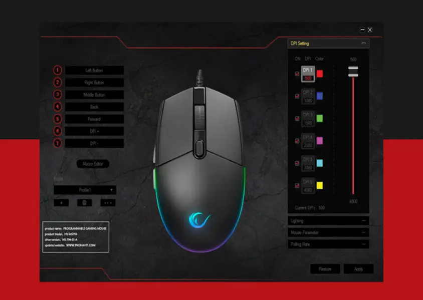 Rampage SMX-R18 SNIPER Kablolu Gaming Mouse