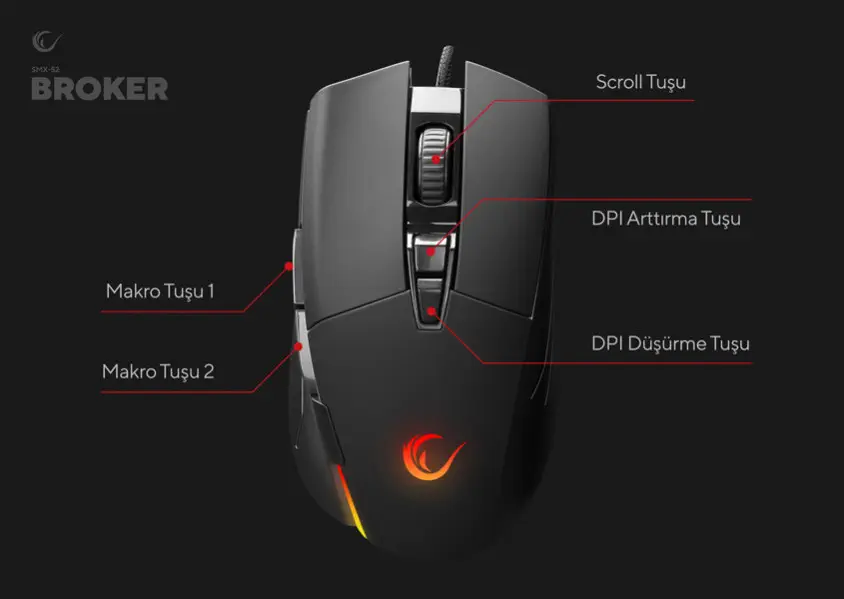 Rampage SMX-52 BROKER Kablolu Gaming Mouse