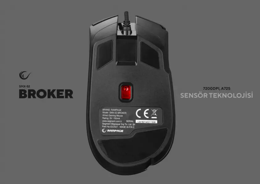 Rampage SMX-52 BROKER Kablolu Gaming Mouse