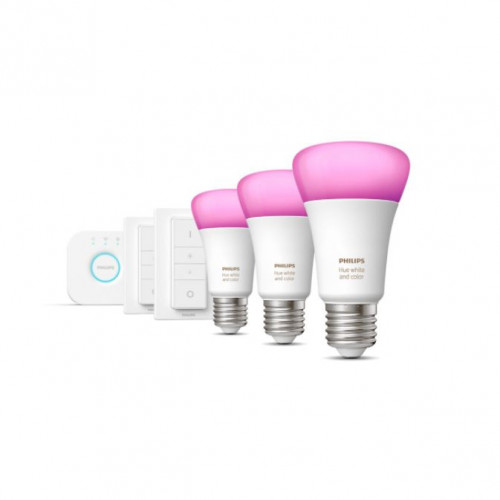 Philips Hue Renkli Akıllı Başlangıç Seti 3`lü Kumandalı E27 Bluetooth Özellikli