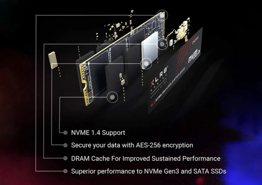 PNY XLR8 CS3140 M280CS3140HS-2TB-RB 2TB PCIe NVMe M.2 SSD Disk