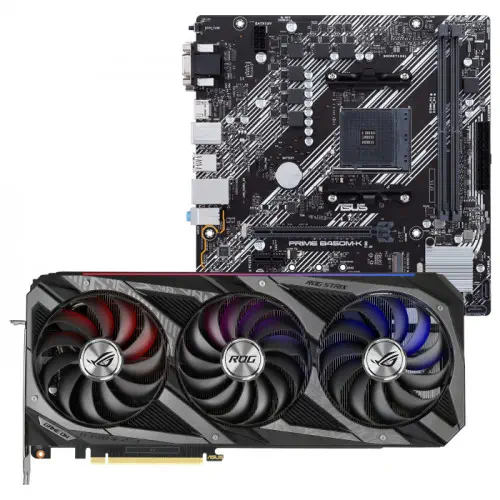 Asus ROG-STRIX-RTX3080TI-O12G-GAMING Ekran Kartı + Asus Prime B450M-K II Anakart Bundle