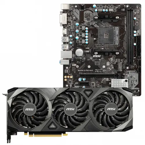 MSI GeForce RTX 3090 Ventus 3X 24G OC Ekran Kartı + MSI B450M-A PRO MAX Anakart Bundle