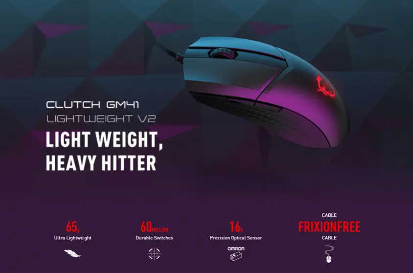 MSI Clutch GM41 Lightweight V2 Kablolu Gaming Mouse