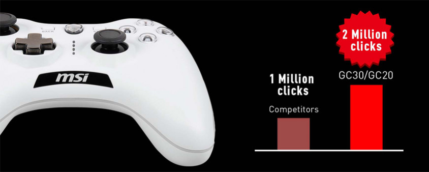 MSI Force GC20 V2 White Gamepad