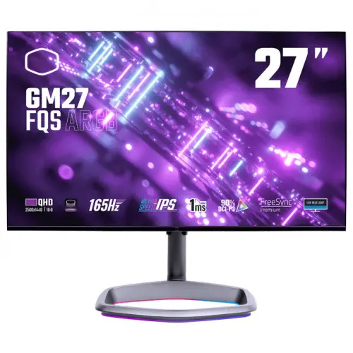 Cooler Master GM27-FQS ARGB 27” IPS QHD Gaming Monitör