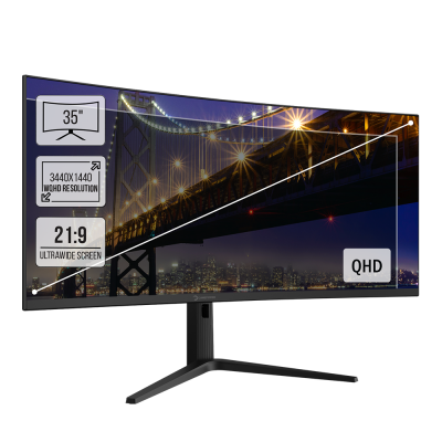 GamePower WQ35  35″ 1ms 180Hz Curved WQHD 3440*1440 Gaming Monitör