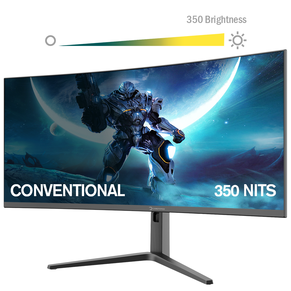 GamePower WQ35 35″ 1ms 180Hz Curved 2K WQHD 3440*1440 Gaming Monitör