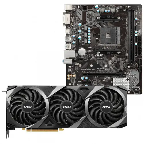 MSI GeForce RTX 3080 Ti VENTUS 3X 12G OC Ekran Kartı + MSI B450M-A PRO MAX Anakart Bundle