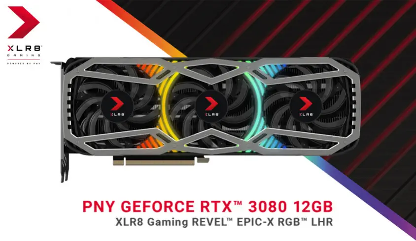 PNY GeForce RTX 3080 12GB XLR8 Gaming REVEL EPIC-X RGB LHR Gaming Ekran Kartı