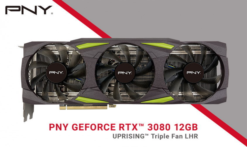 PNY GeForce RTX 3080 12GB Uprising Triple Fan LHR Gaming Ekran Kartı