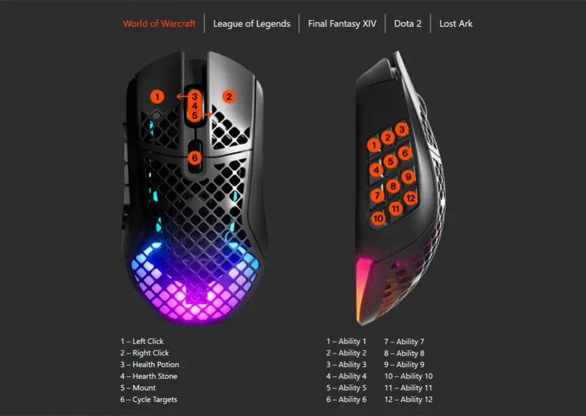 SteelSeries Aerox 9 Wireless 62618 Kablosuz Gaming Mouse