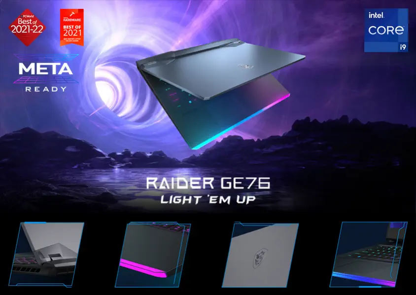 MSI Raider GE76 12UHS-037TR 17.3″ UHD Gaming Notebook