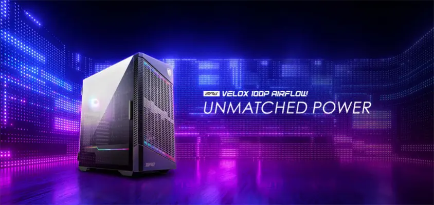 MSI MPG Velox 100P Airflow ATX Mid-Tower Gaming Kasa