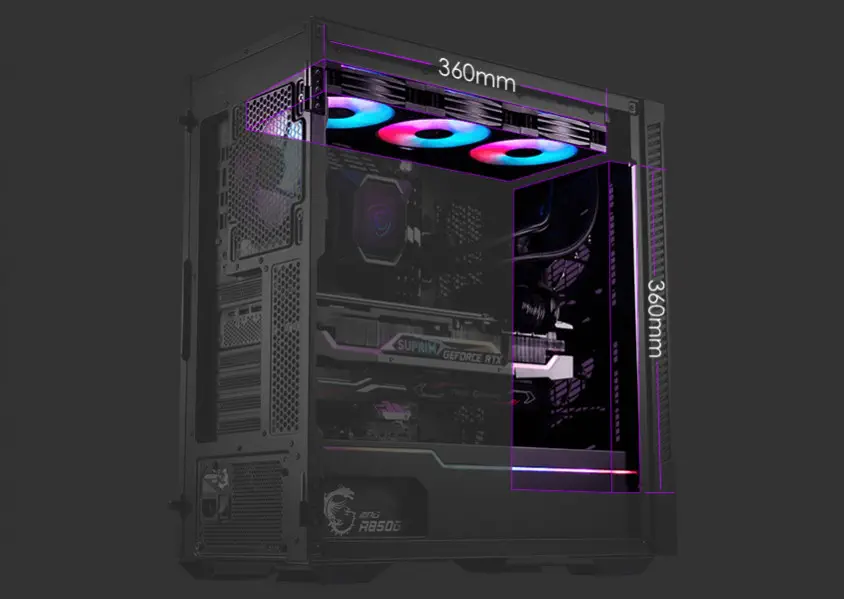 MSI MPG Velox 100P Airflow ATX Mid-Tower Gaming Kasa
