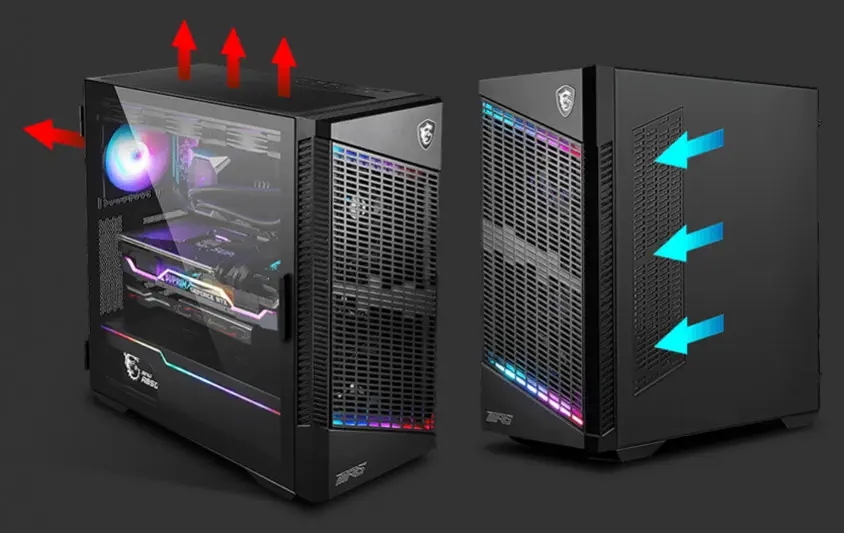 MSI MPG Velox 100P Airflow ATX Mid-Tower Gaming Kasa