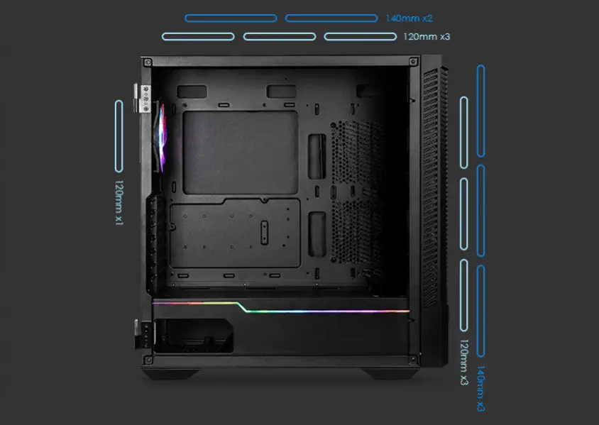 MSI MPG Velox 100P Airflow ATX Mid-Tower Gaming Kasa