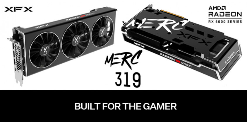 XFX Speedster MERC 319 AMD Radeon RX 6750 XT Black Gaming Ekran Kartı