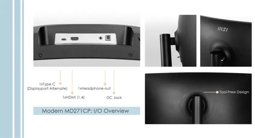 MSI Modern MD271CP 27” VA Full HD Curved Monitör
