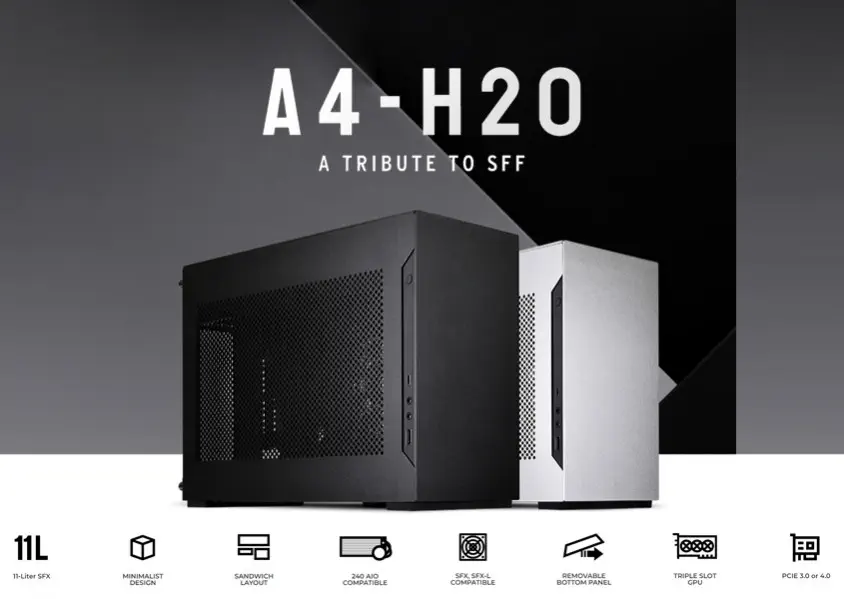 Lian Li A4-H20 Silver A4-H20 A4 Mini-ITX Kasa (G99.A4H2OA4.00)