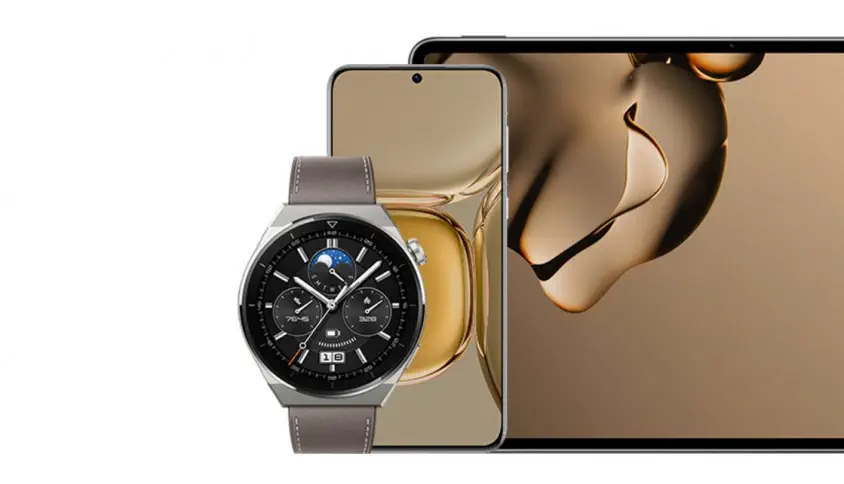 Huawei Watch GT3 Pro 46mm Titanyum Kasa Siyah Kauçuk Kayış