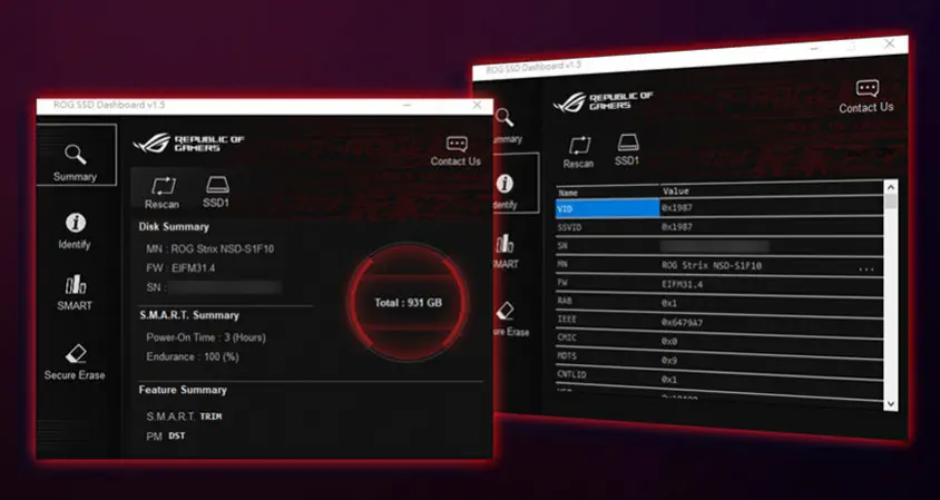 Asus ROG Strix SQ7 PCIe NVMe M.2 SSD Disk